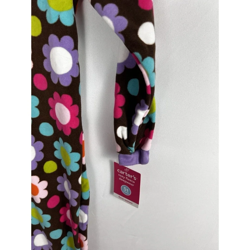 Carter's Girls Footed Flannel Pajamas Size 5T